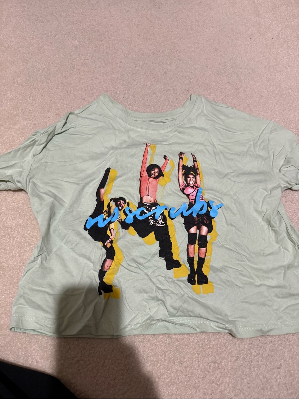 TLC no scrubs crop tee